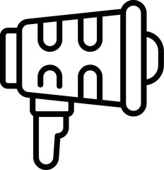 Guard megaphone icon outline vector. Emergency coast. Safety water