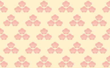 日本風背景☆梅の花模様☆