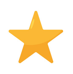 yellow star cartoon isolated