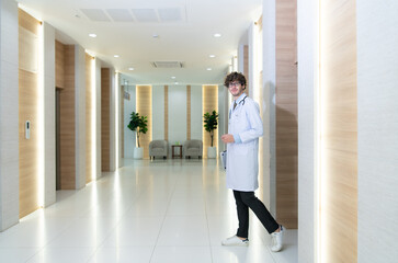 Portrait of Doctors and medical students with various gestures to prepare for patient care