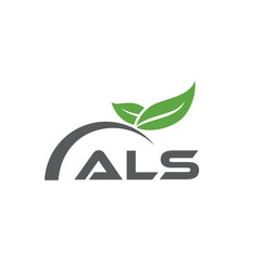 ALS letter nature logo design on white background. ALS creative initials letter leaf logo concept. ALS letter design.
