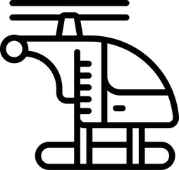 Air transport icon outline vector. Coast guard. Air helicopter