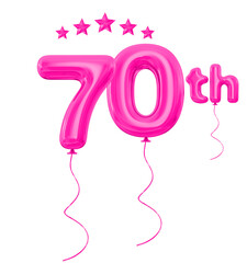 70th anniversary pink