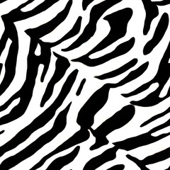 Zebra print pattern. Seamless zebra print. Zebra skin texture, generated by AI