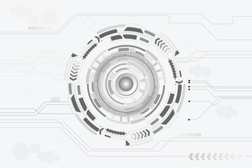 Obraz premium Digital internet communication on grey background. communication, high technology concept, science, technology background