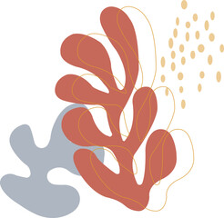 Naklejka premium Leaf tropical matisse 