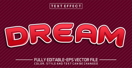 Dream text editable style effect