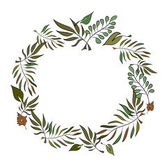 Leaves. Watercolor illustration. autumn leaves