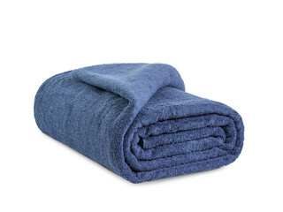 terry bath towels and sheets made of cotton, clipping isolate on a transparent background