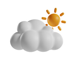 cloudy day 3d icon