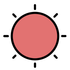 screen brightness color line icon