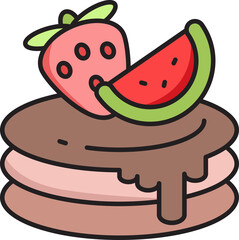 Pancake Icon Illustration
