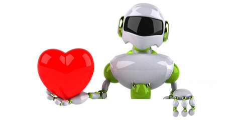 Green robot - 3D Illustration