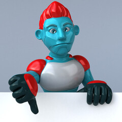 Red robot - 3D Illustration