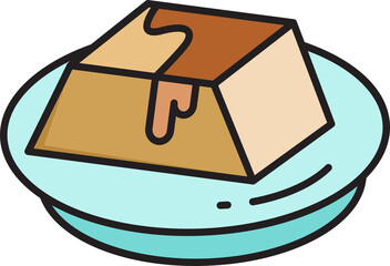 Cheesecake Icon Illustration
