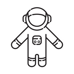 Vector line astronaut. line astronaut. Vector illustration.
