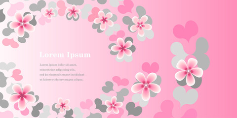 桜 花びら 春 ピンク パターン 背景