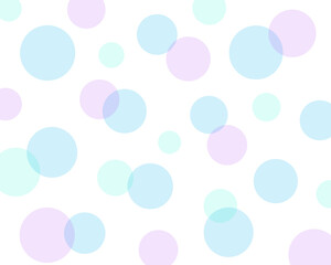 ランダムなパステルカラーのたくさんの水玉模様