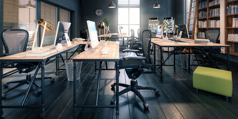 Consstruction Office In Design - panoramic 3D Visualization