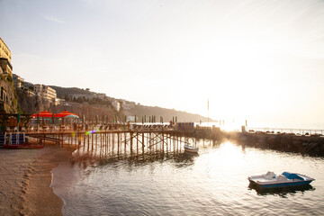 Coastal views around Positano on the Amalfi coast in Italy