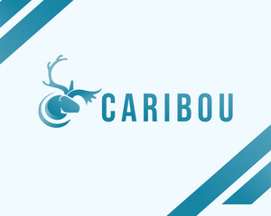 caribou logo design vector illustration for your business 