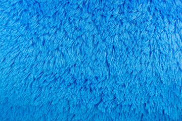 Fototapeta na wymiar close up of blue terry towel texture for background, wallpaper.