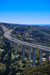 Mediterranean highway, viaduct over Rio Verde in Marbella