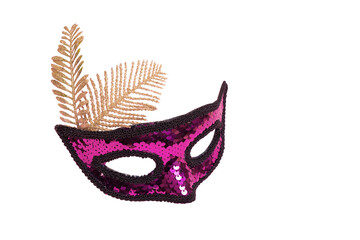 Festive face masquerade mask for carnival celebration on transparent background png