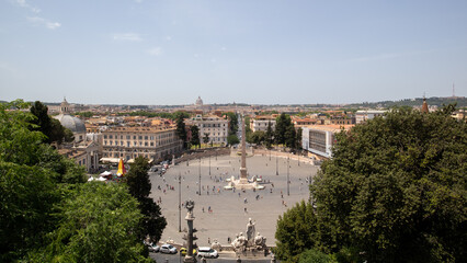 Fototapeta na wymiar Piazza del Popolo in Rome, Italy