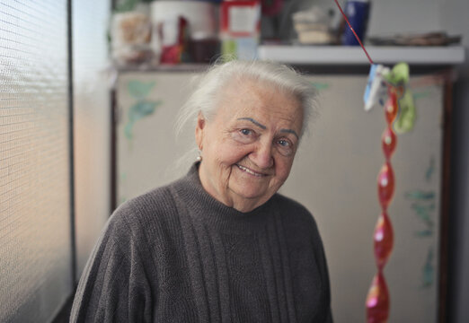 portrait of elderly white lady