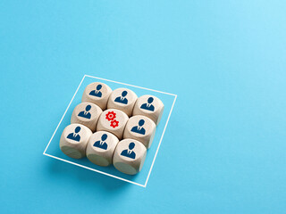 Brainstorming, teamwork, synergy, production development, cooperation and collaboration in business management concept. Team runs a business.