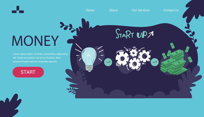 business infographics, start up. Idea implementation, income with icons, contains such as icons bussines income generation process,