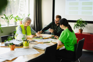 Businessman, employee and engineer having a meeting in conference room