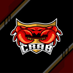 crab simple logo for symbol or icon