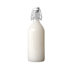 Milk bottle mockup on transparent background, PNG file	