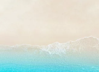 Fotobehang Tropisch Strand The tropical Summer with wave water as white sand beach background  © SASITHORN