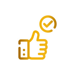 Obraz premium accept gradient icon