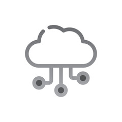 cloud network two tone gradient icon