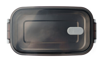 Plastic food box isolated on white background