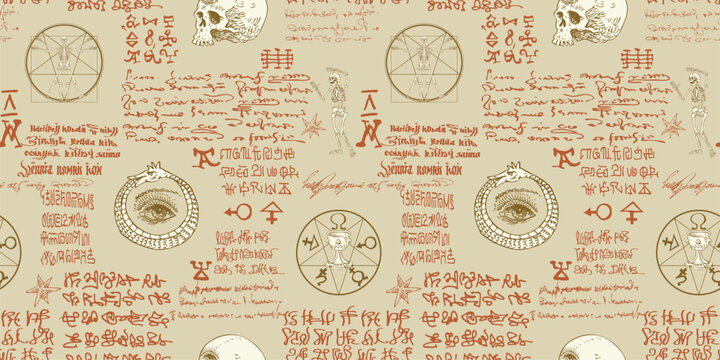 alchemical formula with encrypted symbols