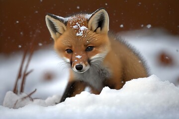 Obraz premium Cute Fox Generative ai