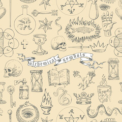 alchemical formula with encrypted symbols