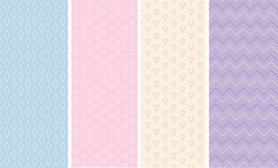 A set of calm pastel characters for painting a seamless pattern. Graphic art background for kids or holiday design. 