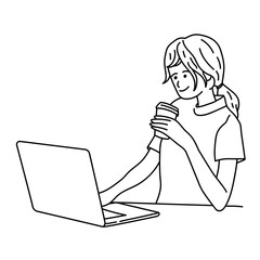 Character office worker team brainstorm element