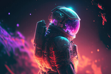 Fototapeta na wymiar 3d illustration of an astronaut made of crystals