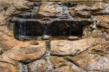 Detail of the Fuente de Lavapatas, ceremonial fountain with numerous serpentine and batracomorphic...