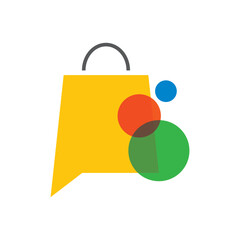 Shopping bag illustration logo