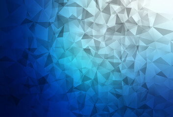 Obraz premium Dark BLUE vector polygon abstract background.