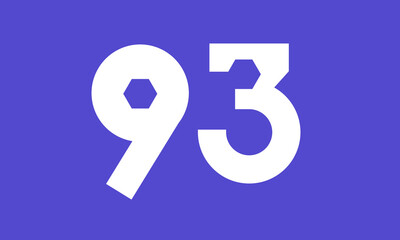 Number Blue Tech Modern Hexagon Logo