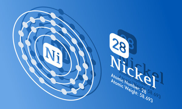 Isomatric of Nickel Atomic Illustration Ni 28